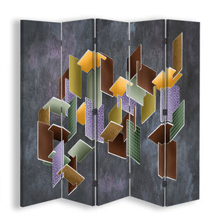 Raumteiler Beidseitig drehbar, 3D-Puzzle - (180x170)
