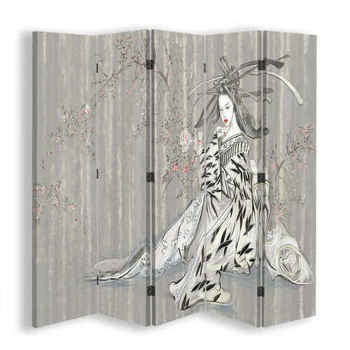 Raumteiler Beidseitig drehbar, Traditionelle japanische Geisha - (180x170)