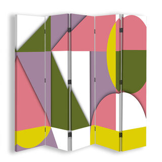 Raumteiler Beidseitig drehbar, Geometrische Formen Abstraktion - (180x170)
