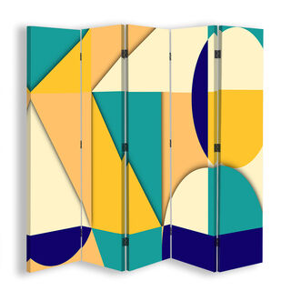 Raumteiler Beidseitig drehbar, Geometrische Formen Abstraktion - (180x170)