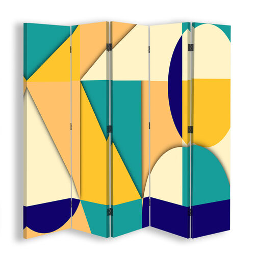 Raumteiler Beidseitig drehbar, Geometrische Formen Abstraktion - (180x170)