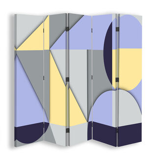 Raumteiler Beidseitig drehbar, Geometrische Formen Abstraktion - (180x170)