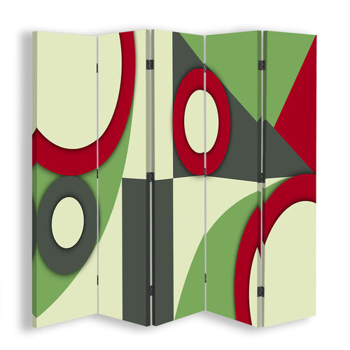 Raumteiler Beidseitig drehbar, Geometrische Formen Abstraktion - (180x170)