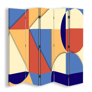 Raumteiler Beidseitig drehbar, Geometrische Formen Abstraktion - (180x170)