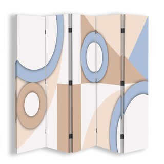 Raumteiler Beidseitig drehbar, Geometrische Formen Abstraktion - (180x170)