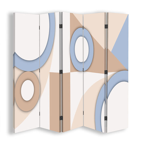 Raumteiler Beidseitig drehbar, Geometrische Formen Abstraktion - (180x170)