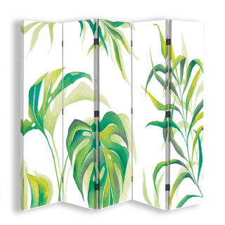 Raumteiler Beidseitig drehbar, Monstera Blätter - (180x170)