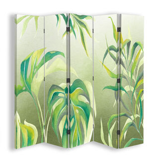 Raumteiler Beidseitig drehbar, Monstera Blätter - (180x170)