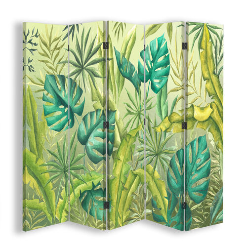 Raumteiler Beidseitig drehbar, Monstera-Blätter - (180x170)
