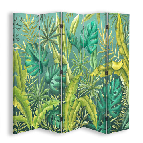 Raumteiler Beidseitig drehbar, Monstera-Blätter - (180x170)