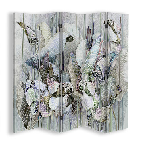 Raumteiler Beidseitig drehbar, Heilige Lotusblumen - (180x170)
