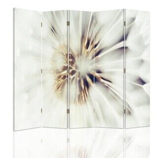 Raumteiler Beidseitig drehbar, Herz einer weißen Blume - (180x170)