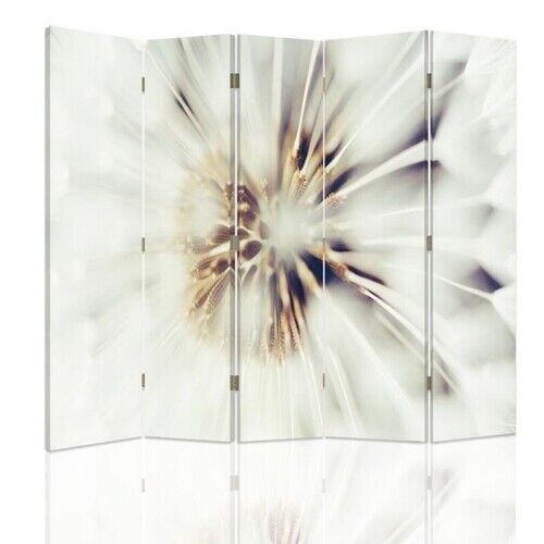 Raumteiler Beidseitig drehbar, Herz einer weißen Blume - (180x170)
