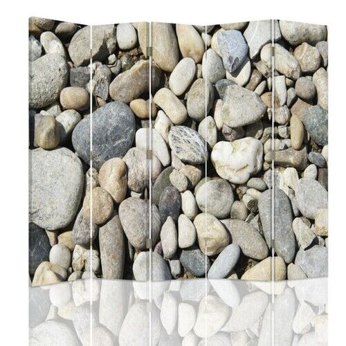 Raumteiler Beidseitig drehbar, Steine am Strand - (180x170)