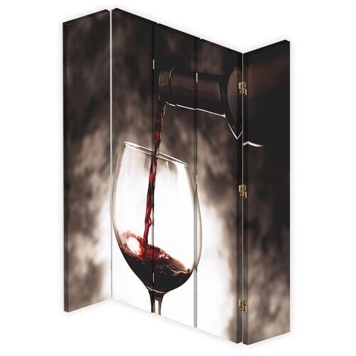 Raumteiler Beidseitig drehbar, Zeit für ein Glas Wein - (180x170)