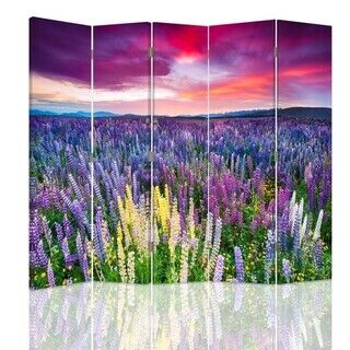 Raumteiler Beidseitig drehbar, Wiese voller Blumen - (180x170)
