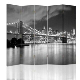 Raumteiler Beidseitig drehbar, Panorama der Brooklyn Bridge - (180x170)