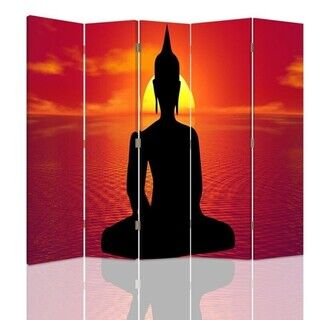 Raumteiler Beidseitig drehbar, Buddhas Meditation - (180x170)
