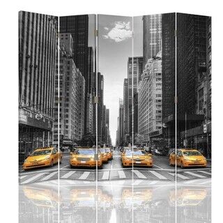 Raumteiler Beidseitig drehbar, New York Taxi - (180x170)