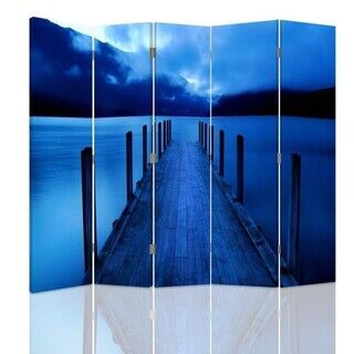 Raumteiler Beidseitig drehbar, Blaues Deck - (180x170)