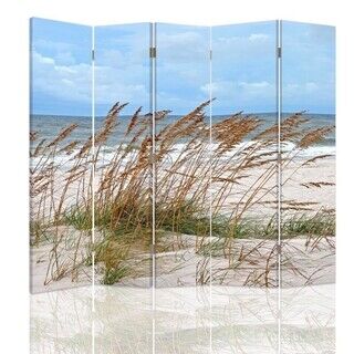 Raumteiler Beidseitig drehbar, Gras am Meer - (180x170)