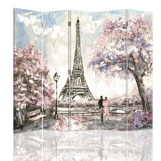 Raumteiler Beidseitig drehbar, Frühling in Paris - (180x170)