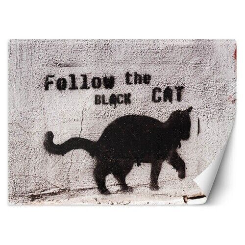 Tapete, Banksy Graffiti schwarze Katze