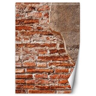 Tapete, Shabby Ziegelwand Betonoptik