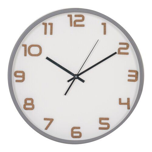 Greenwich Wanduhr - Wanduhr, grau, geräuschlos ø35 cm