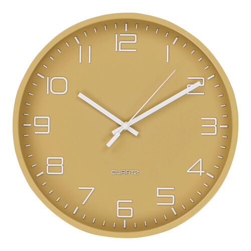 Rosolini Wanduhr - Wanduhr, ocker, geräuschlos ø30 cm
