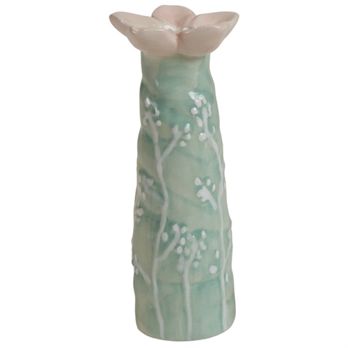 2 Stk. Eulenvase H: 10cm Grau/Blau