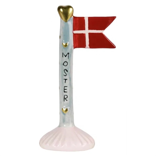 Flaggenmutter/grau H: 14 cm Keramik