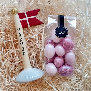Geschenkkorb für Mama mit Kerzen und Text