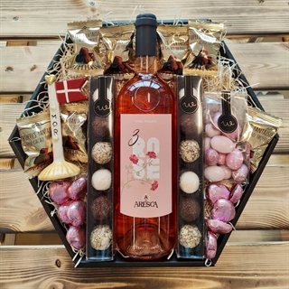 Geschenkkorb für Mama mit Kerzen und Text