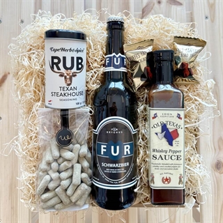 Geschenkkorb mit 2 Fur Bieren Classic, Pilsner und Lakritz 