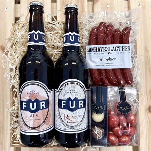Geschenkkorb mit 2 Fur Bieren Classic, Pilsner und Lakritz 