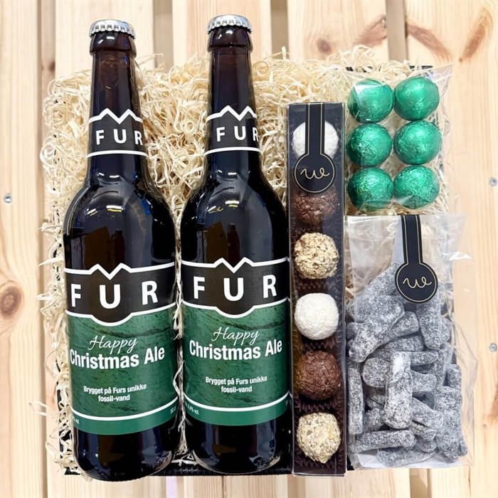 Geschenkkorb mit 2 Fur Bieren Classic, Pilsner und Lakritz 