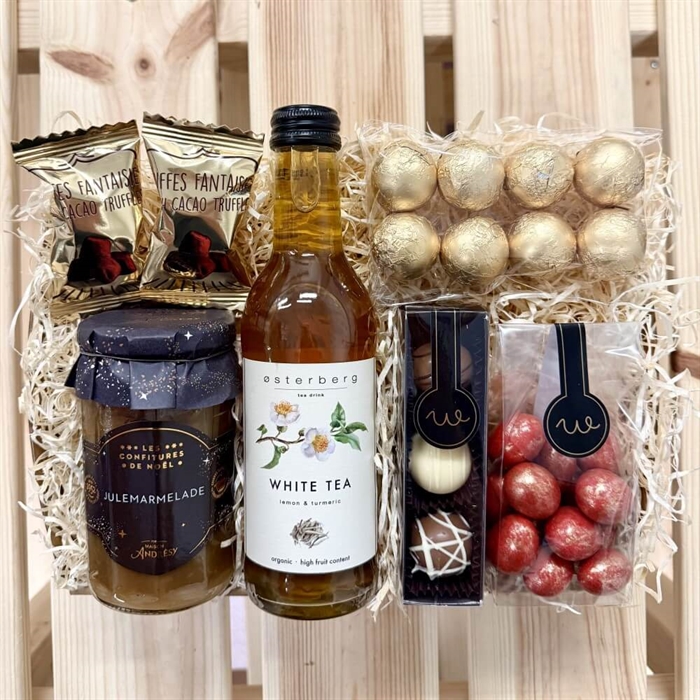 Geschenkkorb für Mama mit Kerzen und Text