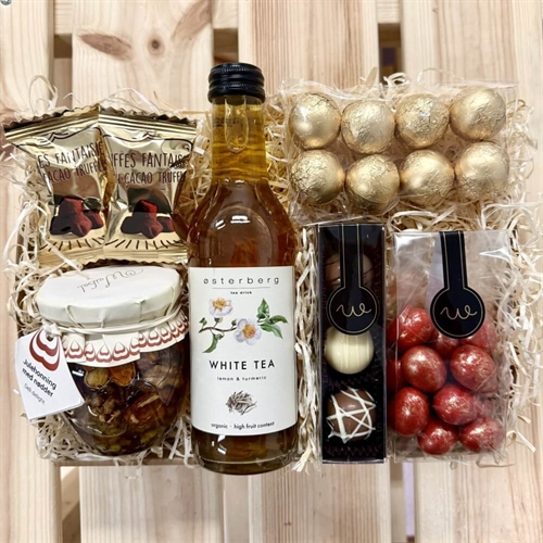 Geschenkkorb für Mama mit Kerzen und Text