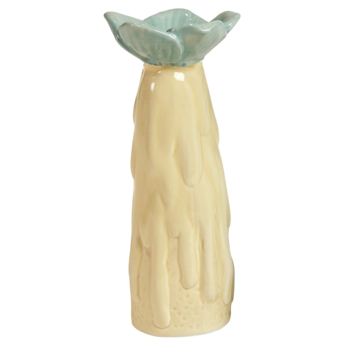 2 Stk. Eulenvase H: 10cm Grau/Blau