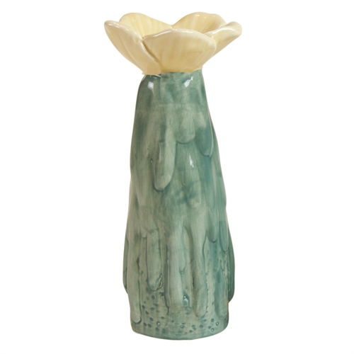 2 Stk. Eulenvase H: 10cm Grau/Blau