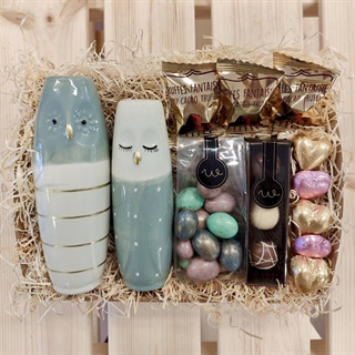 Geschenkkorb für Mama mit Kerzen und Text