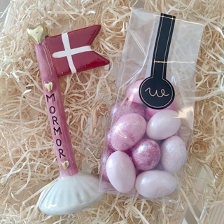 Geschenkkorb für Mama mit Kerzen und Text