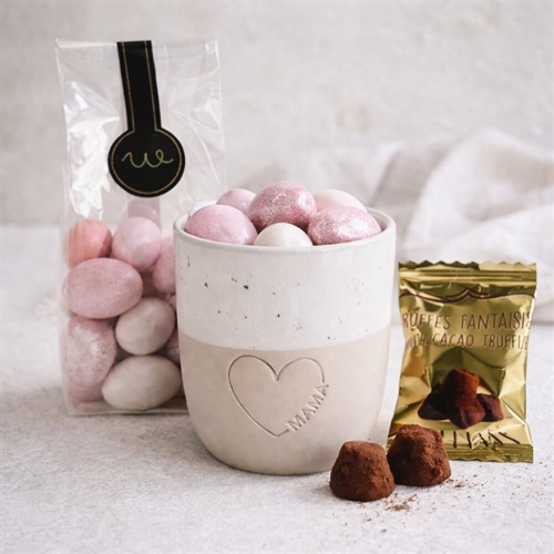 Geschenkkorb für Mama mit Kerzen und Text