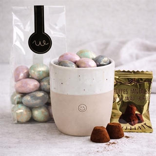 Geschenkkorb für Mama mit Kerzen und Text