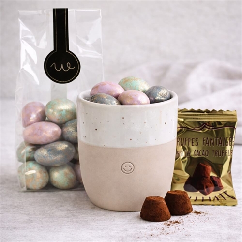 Geschenkkorb für Mama mit Kerzen und Text