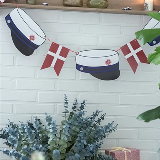 Blaue Schülergirlande