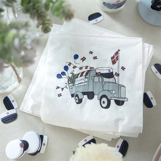 Servietten Blau Studentenvan - 20 Stück.