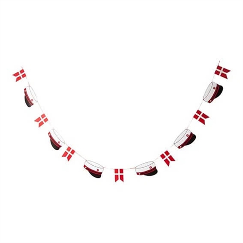 Rote Schülergirlande