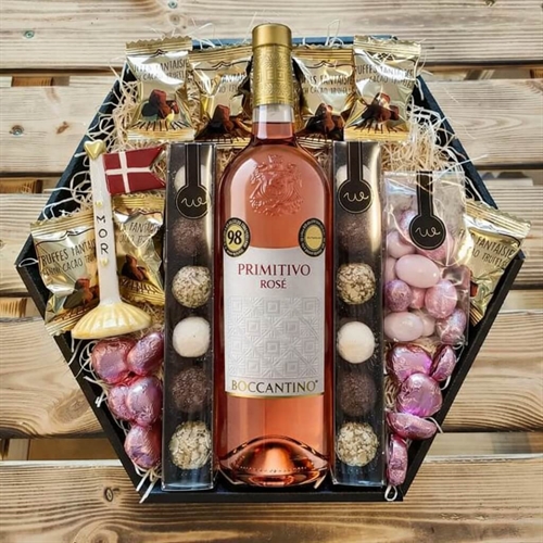 Geschenkkorb für Mama mit Kerzen und Text
